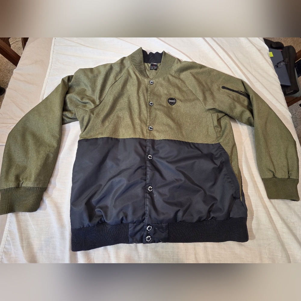 Oakley Two-Tone Olive and Black Bomber Jacket